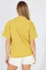 Yellow Shirt Short Sleeve Collared Neck sold by Ally Fashion
