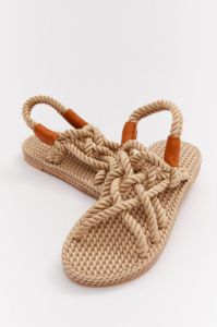 Beige Flat Rope Sandals sold by Ally Fashion