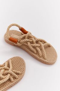 Beige Flat Rope Sandals sold by Ally Fashion