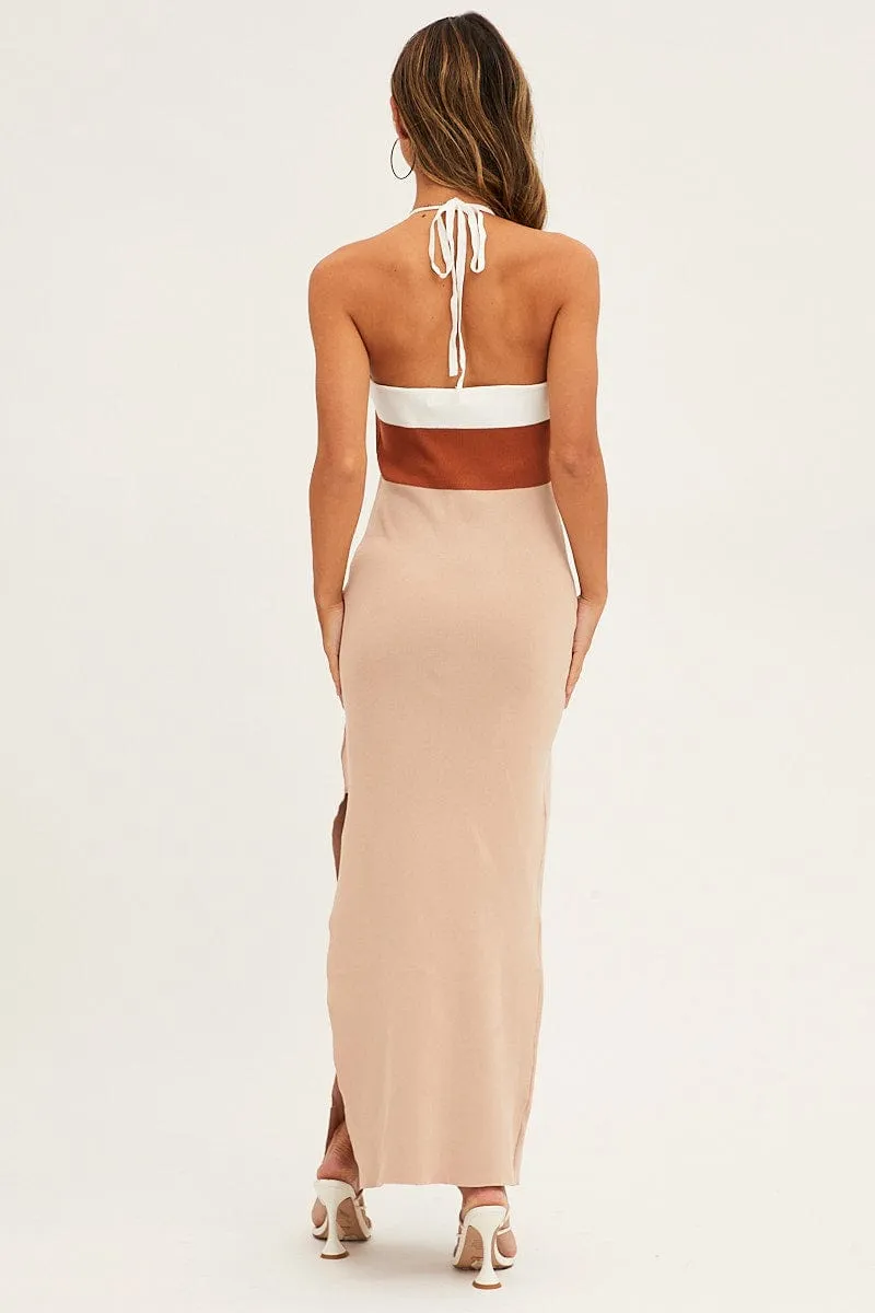 Multi Colorblock Kint Midi Dress sold by Ally Fashion product image thumbnail 5