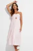 Pink Midi Dress Sleeveless Ruched Tiered sold by Ally Fashion