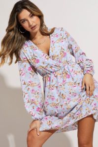 Print Mini Dress Long Sleeve sold by Ally Fashion