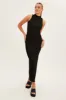 Black Maxi Dress High Neck Sleeveless sold by Ally Fashion