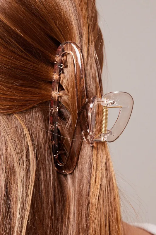 Brown Claw Clip Intersecting sold by Ally Fashion