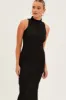 Black Maxi Dress High Neck Sleeveless sold by Ally Fashion