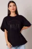 Black Graphic Tee Short Sleeve sold by Ally Fashion