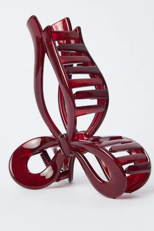 Red Bow Hair Claw Clip sold by Ally Fashion