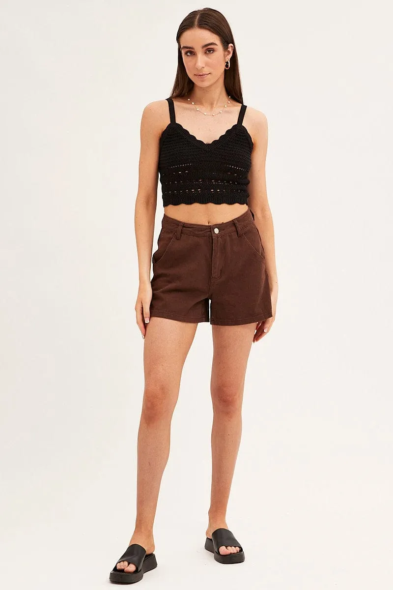 Black Crochet Singlet Top sold by Ally Fashion product image thumbnail 2