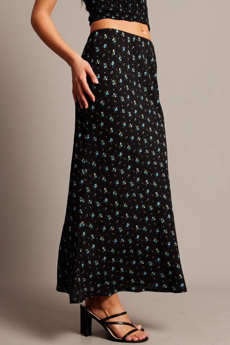 Black Ditsy Slip Skirt sold by Ally Fashion product image thumbnail 4