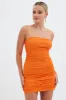 Orange Bodycon Mini Dress Side Keyhole sold by Ally Fashion