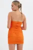 Orange Bodycon Mini Dress Side Keyhole sold by Ally Fashion