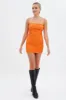 Orange Bodycon Mini Dress Side Keyhole sold by Ally Fashion