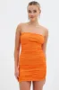 Orange Bodycon Mini Dress Side Keyhole sold by Ally Fashion
