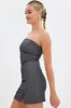 Grey Stripe Bodycon Dress Strapless Boob Tube Mini sold by Ally Fashion