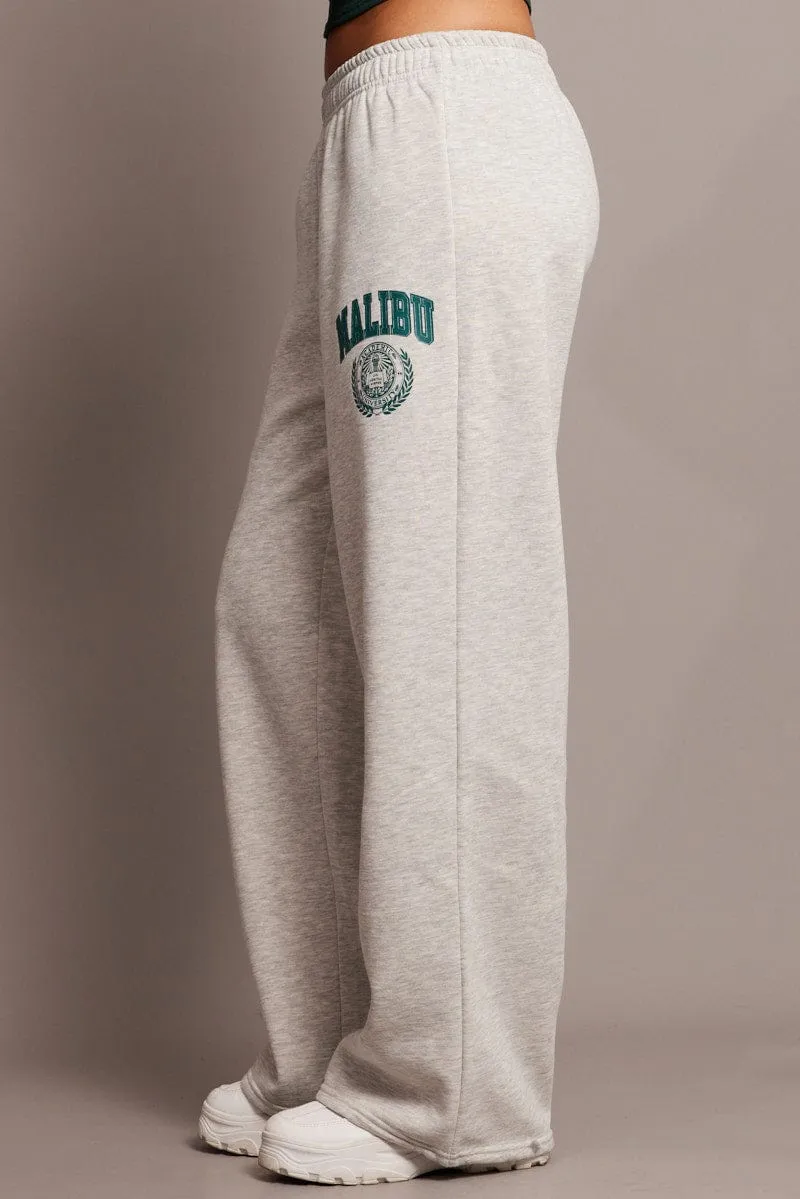 Grey Track Pants Wide Leg sold by Ally Fashion product image thumbnail 4