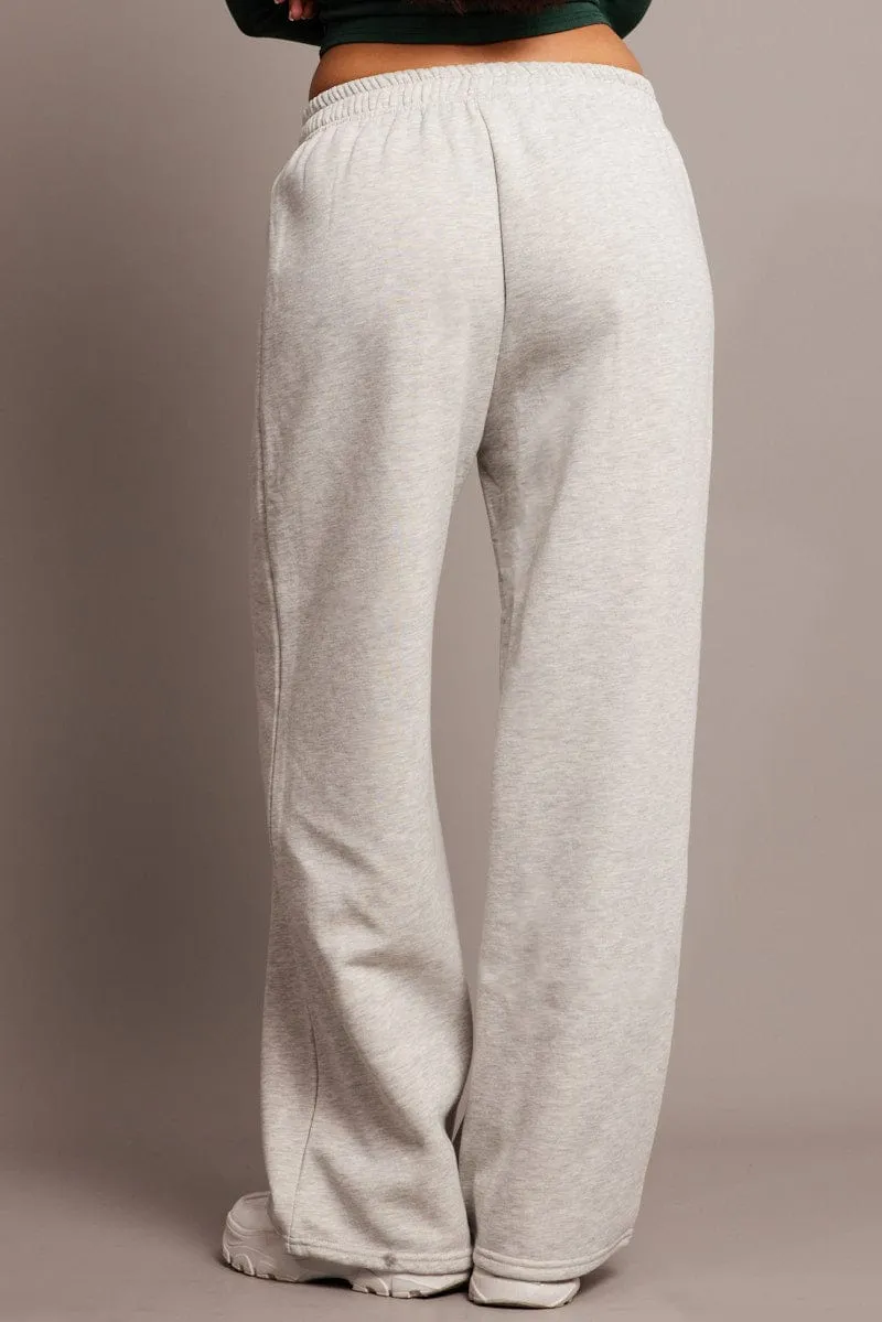 Grey Track Pants Wide Leg sold by Ally Fashion product image thumbnail 5