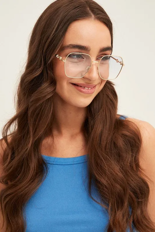 Blue Metal Frame Sunglasses made by Ally Fashion