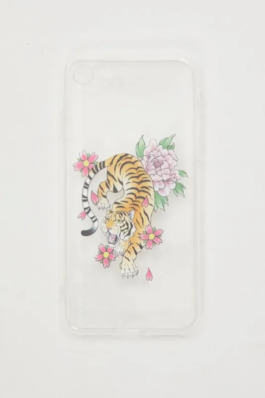Print Tiger Flower Print Iphone 7 And 8 Case sold by Ally Fashion