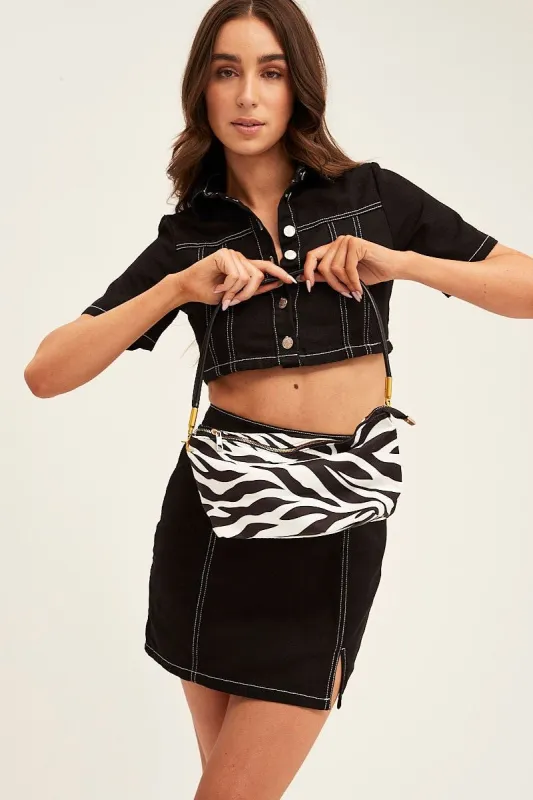 Black Print Shoulder Bag sold by Ally Fashion