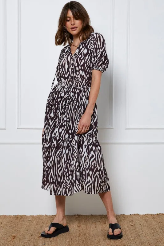Print Maxi Dress Short Sleeve sold by Ally Fashion