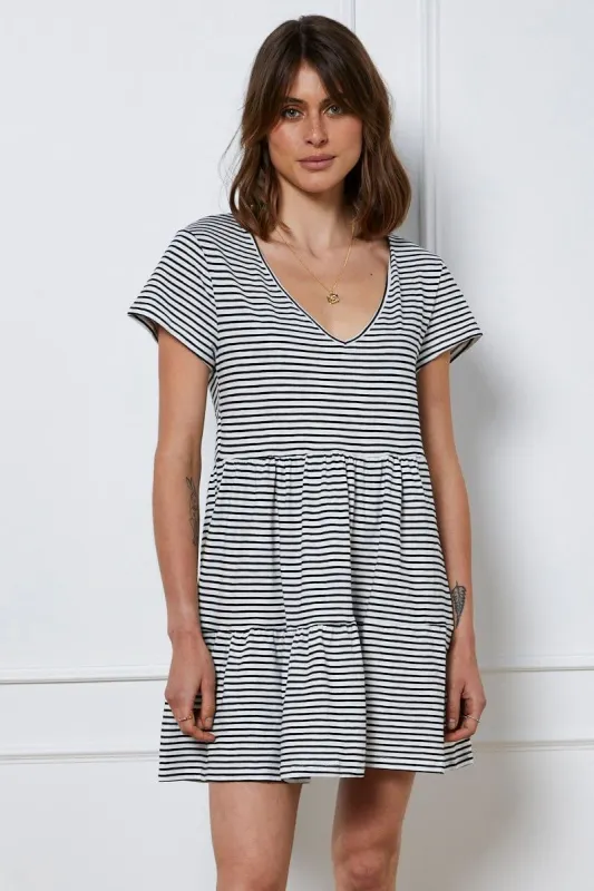 Stripe Mini Dress Short Sleeve sold by Ally Fashion