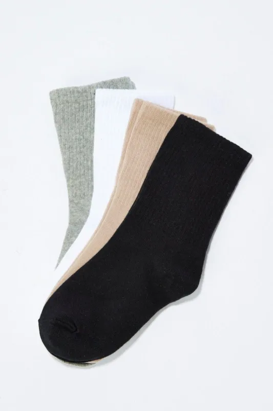 Multi 4 Pack Crew Socks sold by Ally Fashion