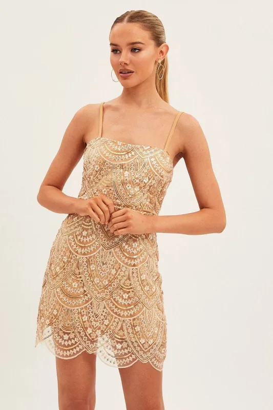 Metallic Strapless Dress Mini Sequin Party sold by Ally Fashion