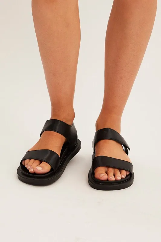 Black Slingback Flat Sandals sold by Ally Fashion