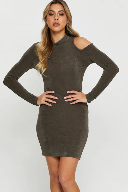 Green Long Sleeve Bodycon Dress sold by Ally Fashion