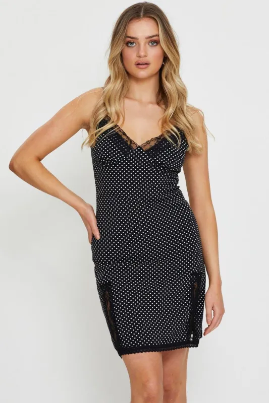 Polka Dot Slip Dress Mini sold by Ally Fashion