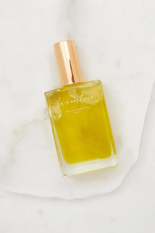 Yellow Lux Aestiva Wild Flower Body Oil 100Ml sold by Ally Fashion