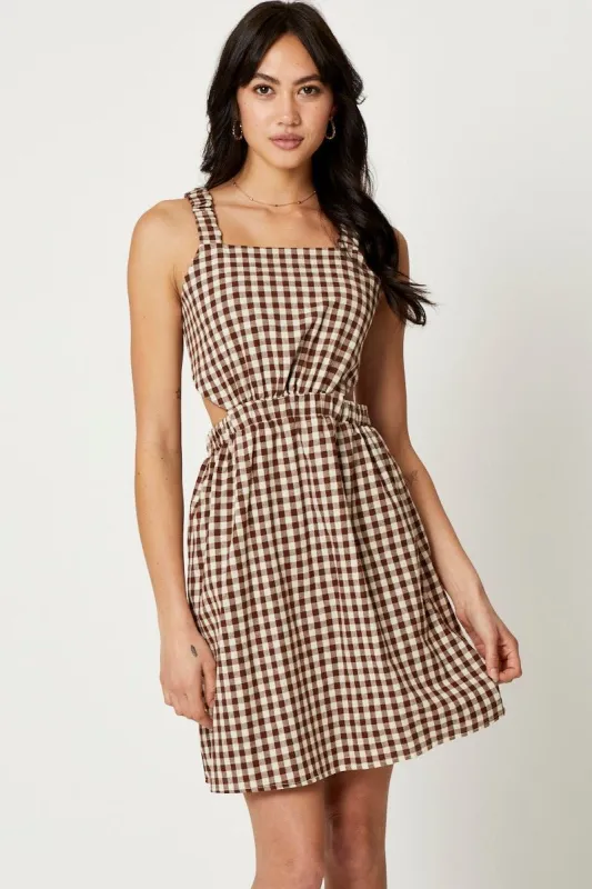 Check Mini Dress Sleeveless Evening sold by Ally Fashion