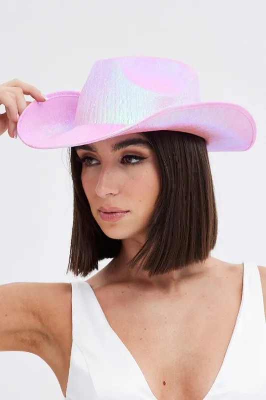 Pink Festival Cowboy Hat sold by Ally Fashion