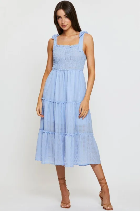 Blue Midi Dress Sleeveless sold by Ally Fashion