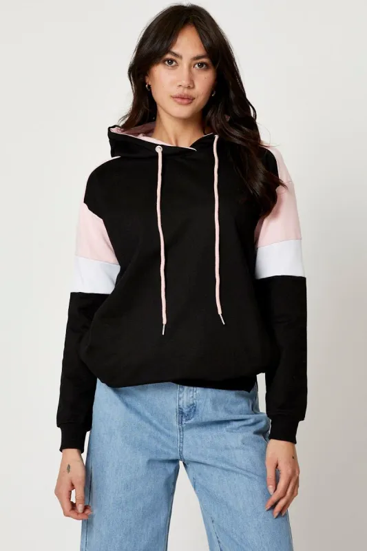 Black Tunic Sweat Hoodie sold by Ally Fashion