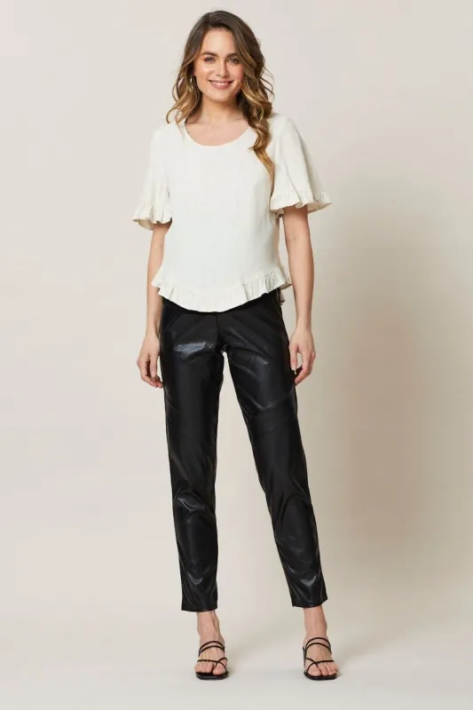 Black Maternity Bump Support Faux Leather Legging sold by Ally Fashion