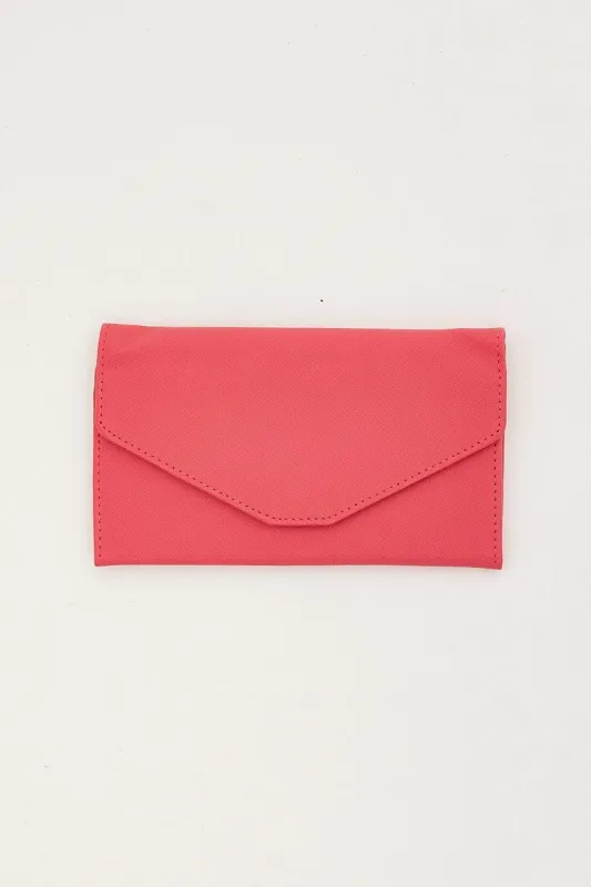 Pink Travel Wallet Passport Holder sold by Ally Fashion