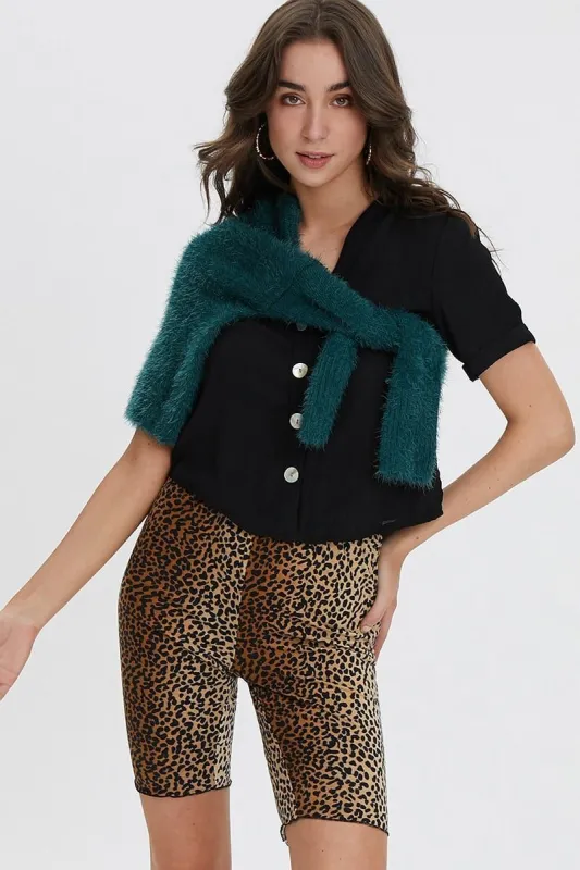 Print Biker Shorts High Rise sold by Ally Fashion