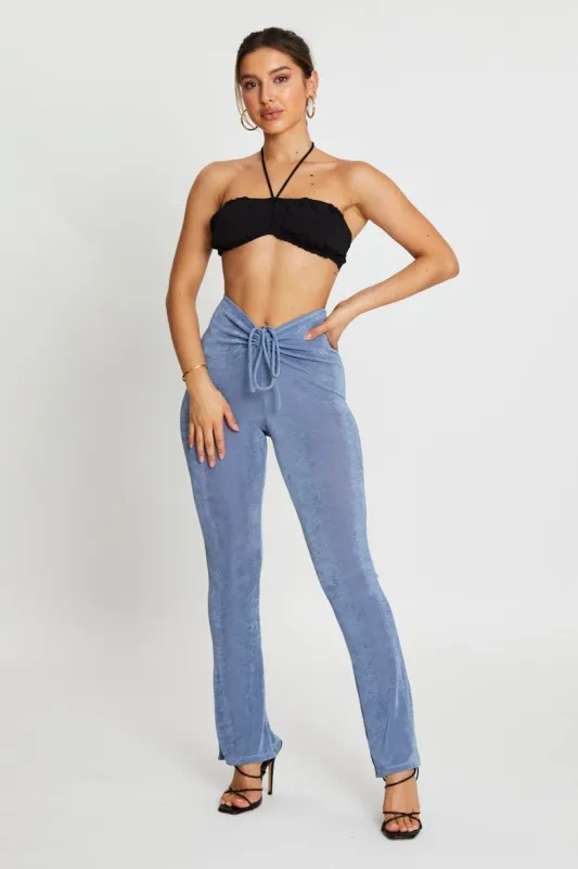 Blue Jersey Pants Flare Leg sold by Ally Fashion