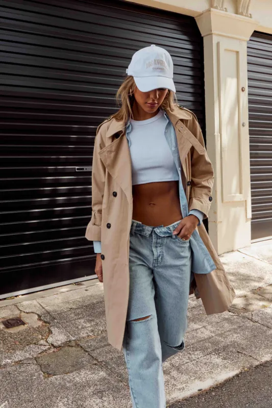 White Los Angeles Dad Cap sold by Ally Fashion