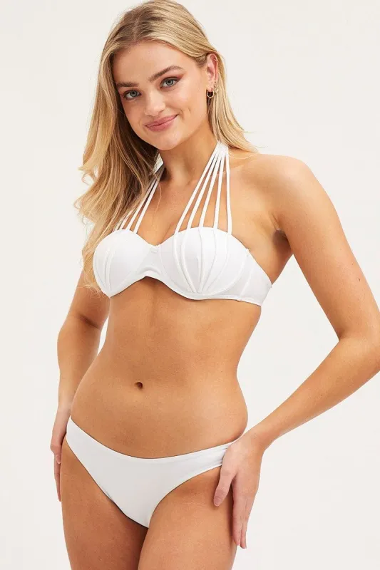 White Two Piece Bikini sold by Ally Fashion