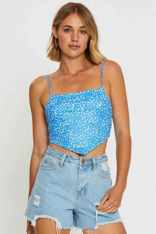 Print Singlet Top Crop sold by Ally Fashion