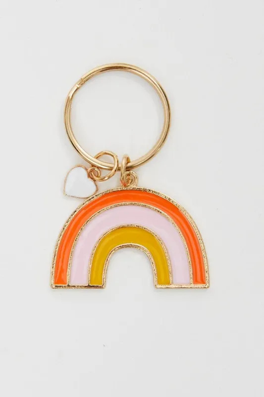 Multi Rainbow Charm Keyring sold by Ally Fashion