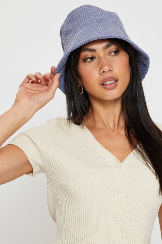 Blue Corduroy Bucket Hat sold by Ally Fashion