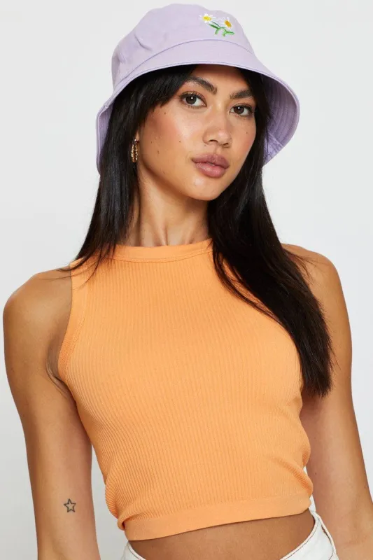 Purple Flower Bucket Hat sold by Ally Fashion