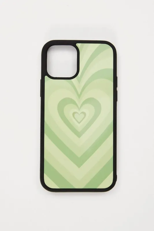 Green Heart Phone Cover I Phone 12 sold by Ally Fashion