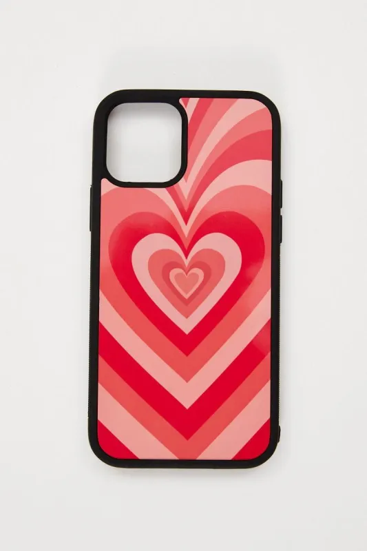 Pink Heart Phone Cover I Phone 12 sold by Ally Fashion