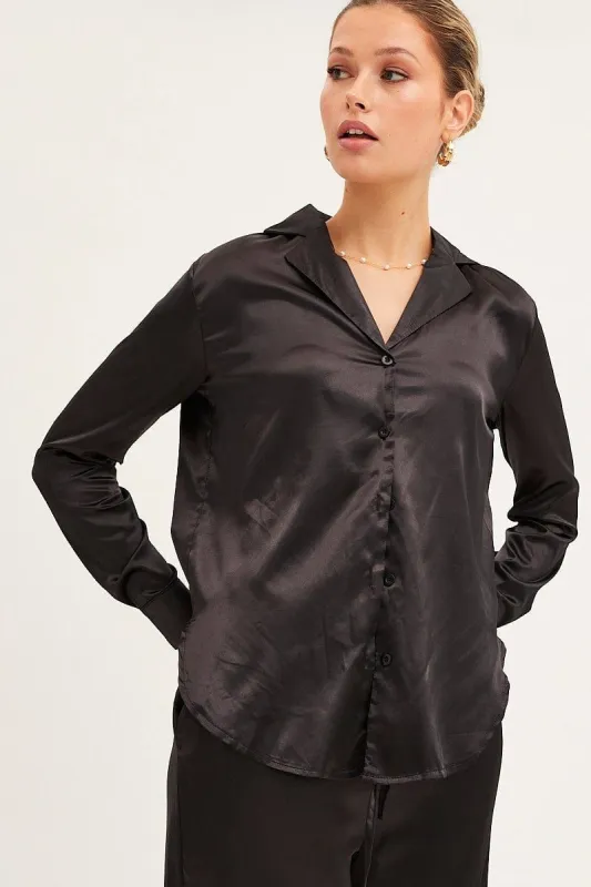 Black Long Sleeve Shirt sold by Ally Fashion