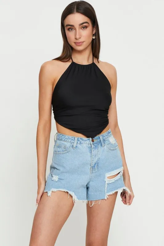 Black Halter Top sold by Ally Fashion