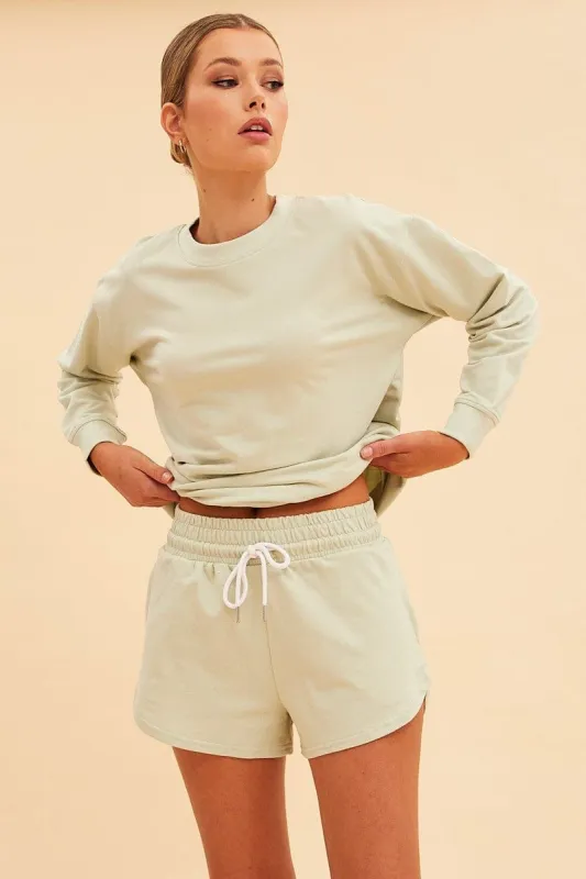Green Hudson Terry Short sold by Ally Fashion